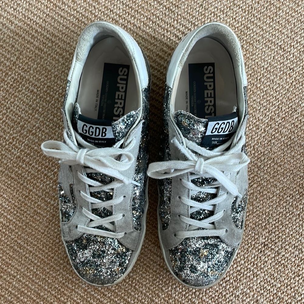 Leopard Glitter Golden Goose Superstar Size 38